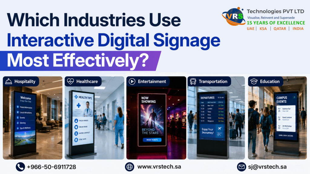 Which industries use interactive digital signage most effectively? Which industries use interactive digital signage most effectively?